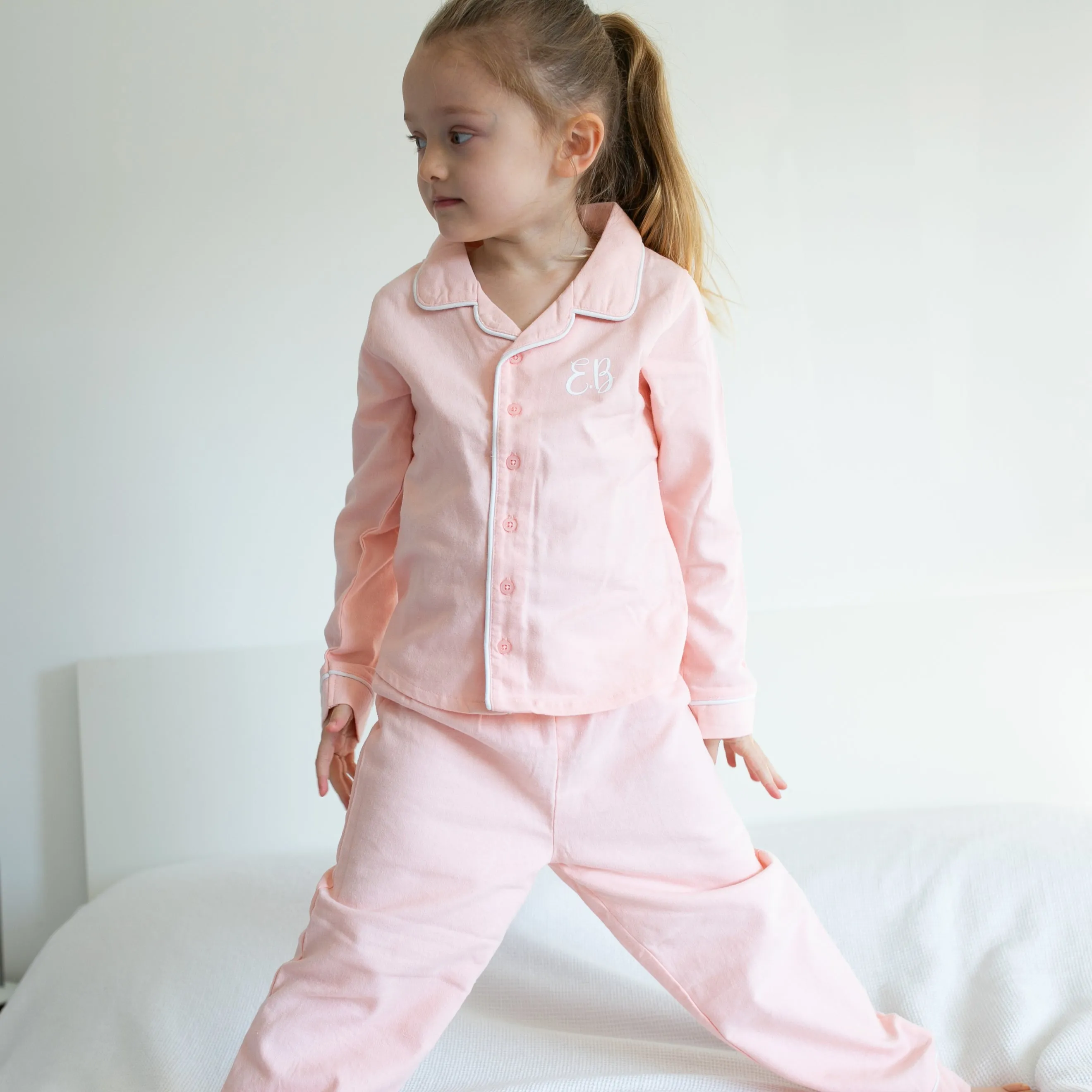 100% cotton Personalised Pyjamas in Pink