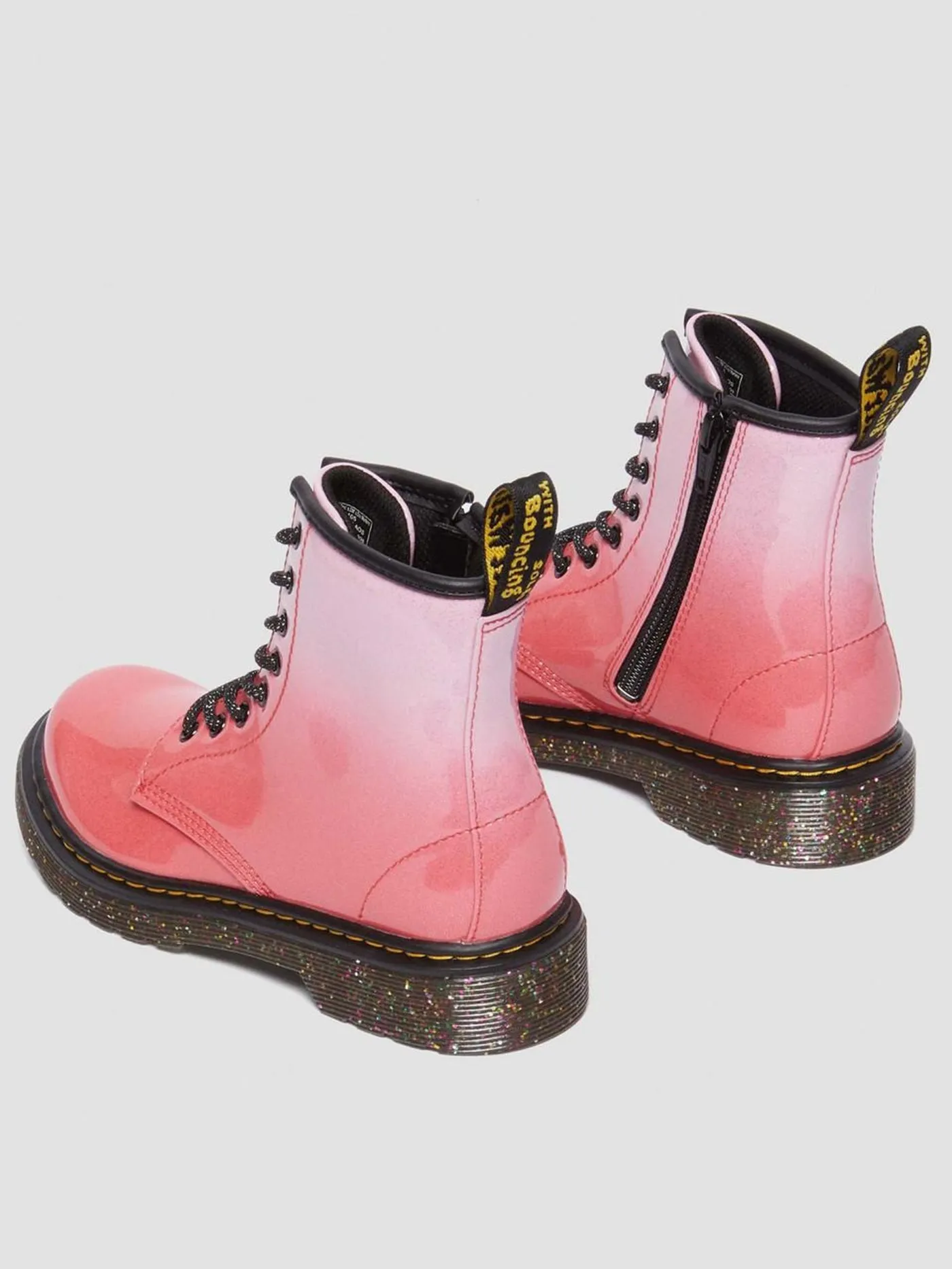 1460 Gradient Glitter Pink Boots (Kids)