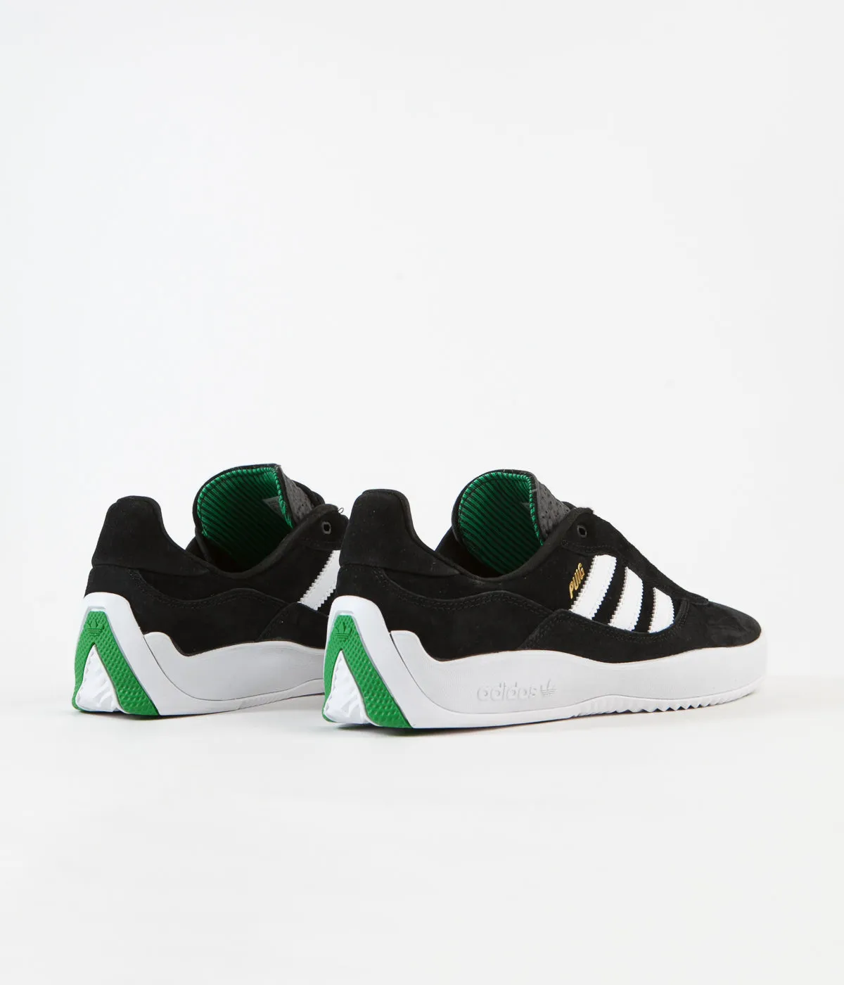 Adidas Puig Shoes - Core Black / White / Vivid Green