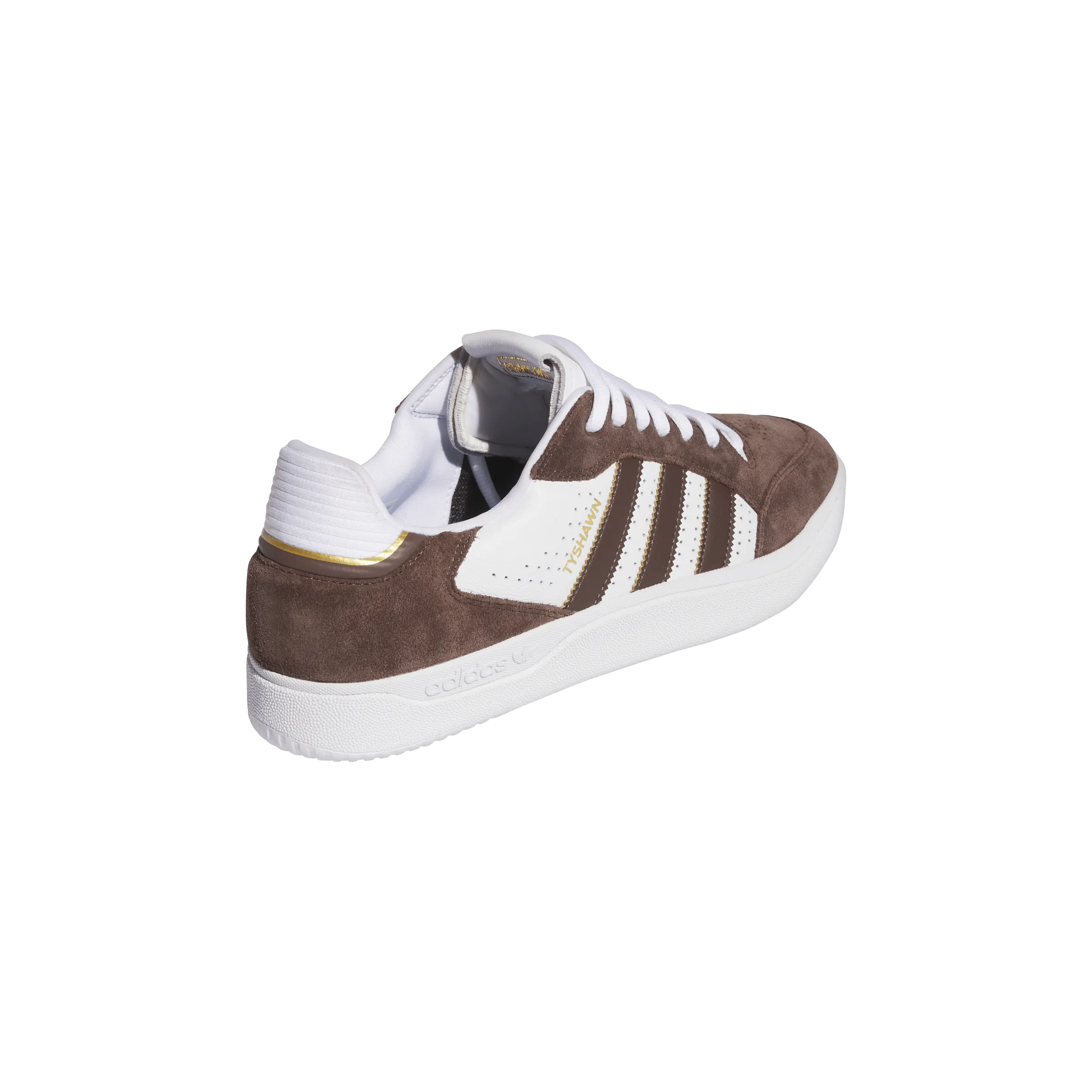 ADIDAS Tyshawn Low Shoes Brown/Cloud White/Gold Metallic