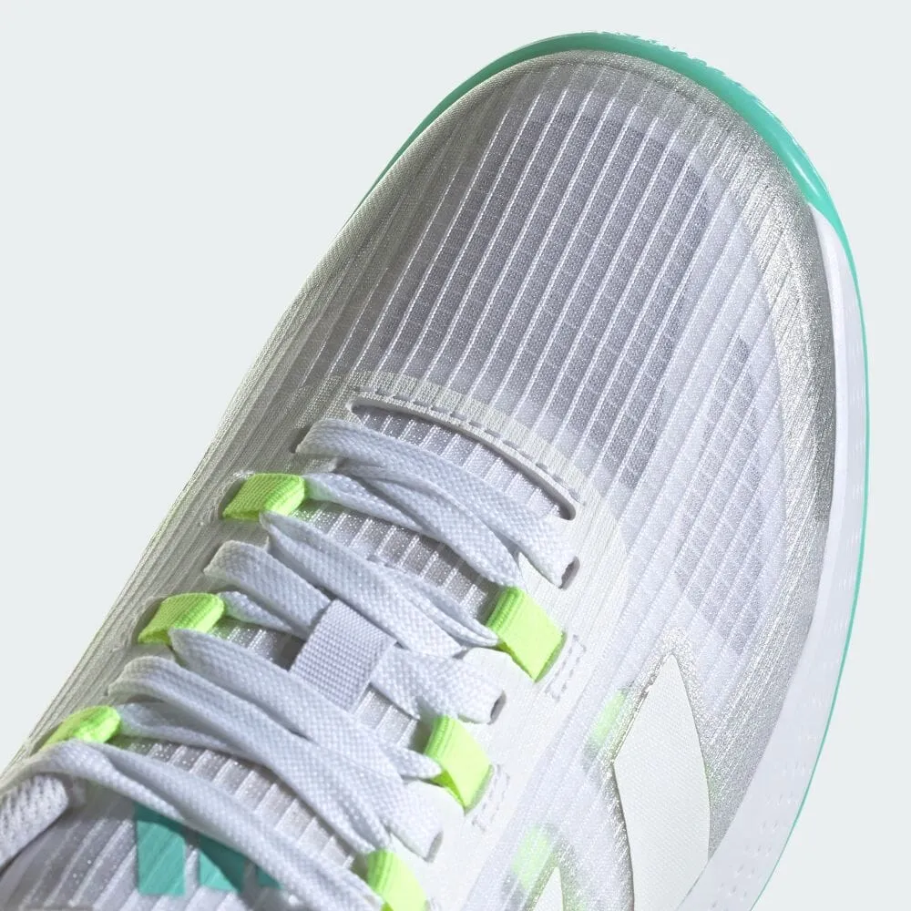 Adidas Women's Forcebounce Shoes - Cloud White / Silver Metallic / Green