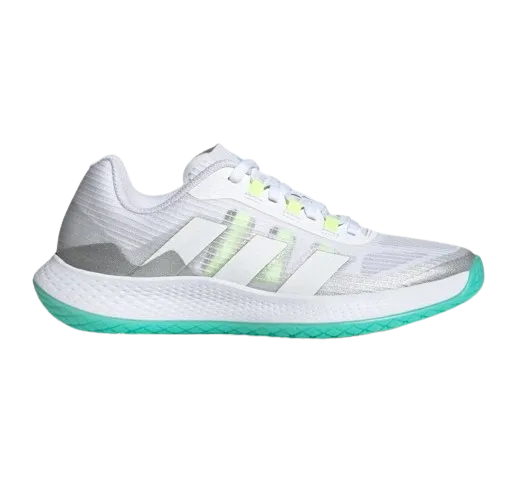 Adidas Women's Forcebounce Shoes - Cloud White / Silver Metallic / Green