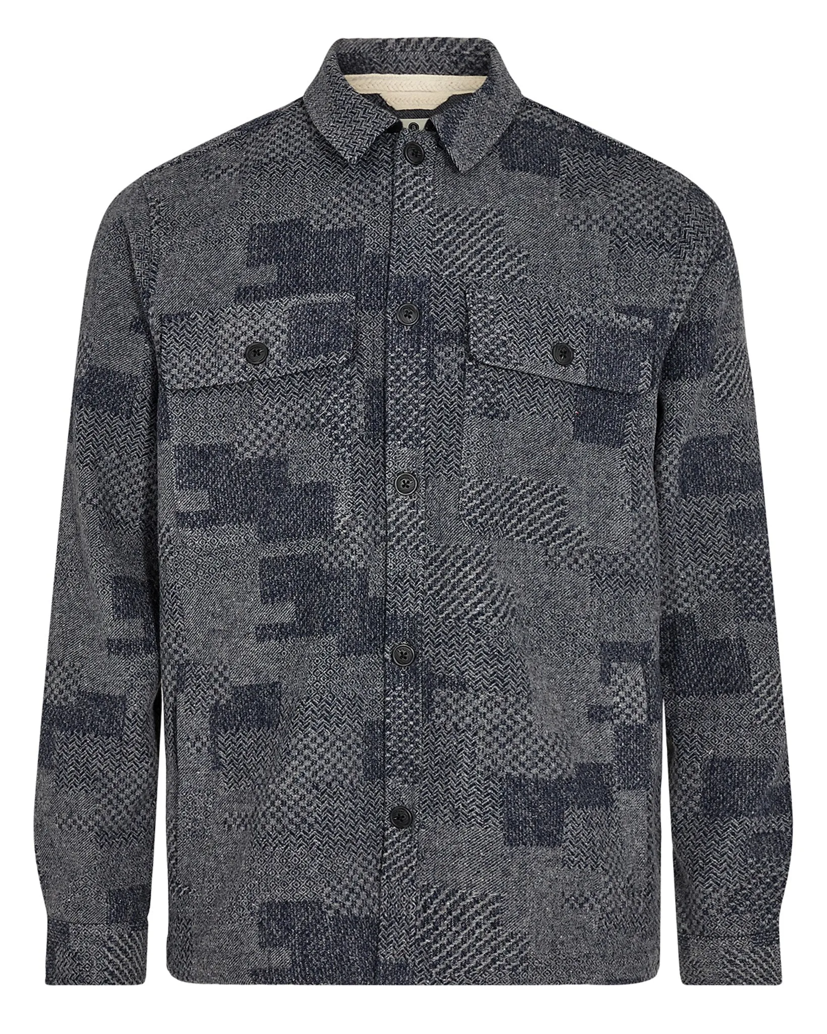 AKLION PATCH WORK OVERSHIRT - Sky Captain