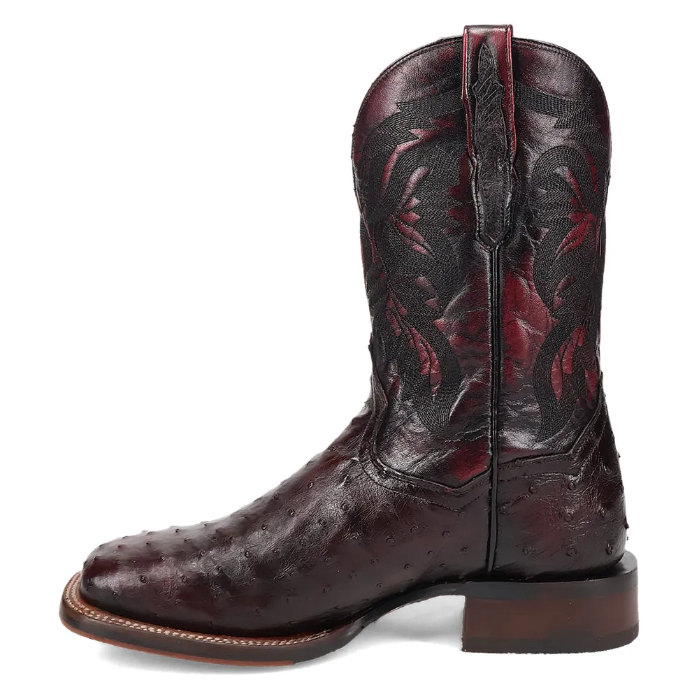 Alamosa Ostrich Square Toe Cowboy Boots