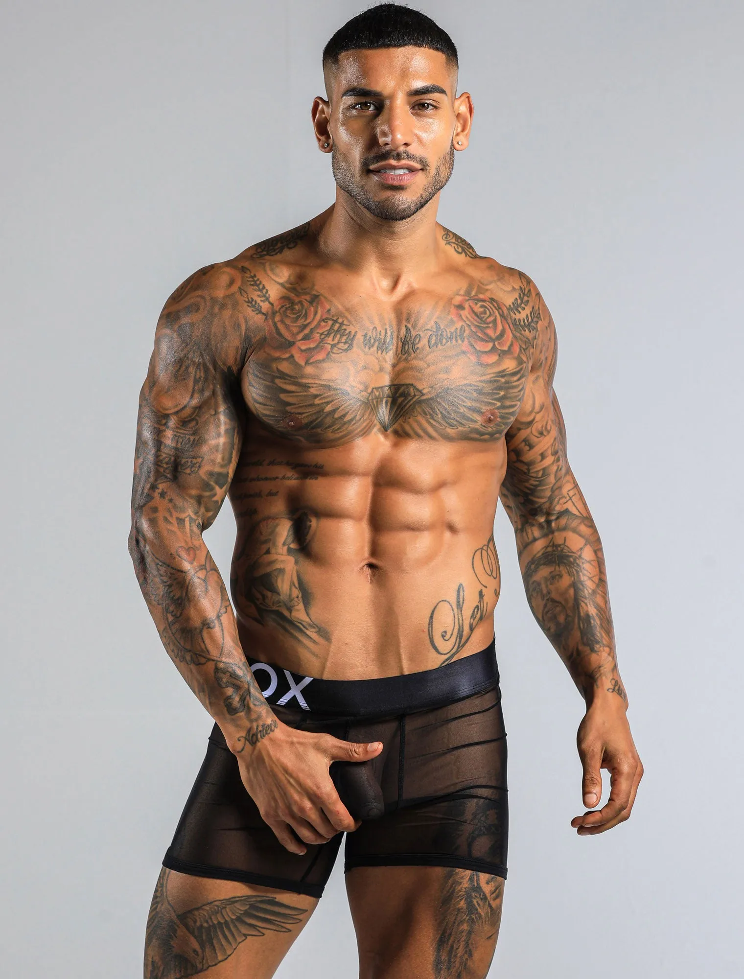 All Over Mesh Boxers - Black