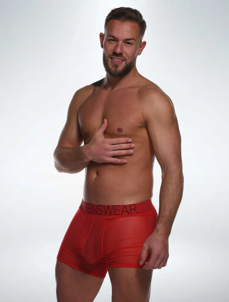 All Over Mesh Boxers - Direct Red