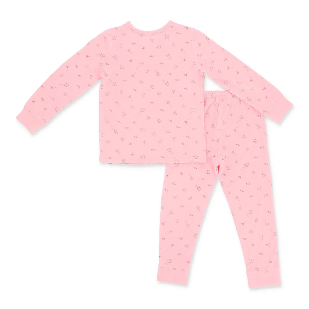 An Adventure Bamboo Toddler Jammies Pyjamas Set (Pink) all