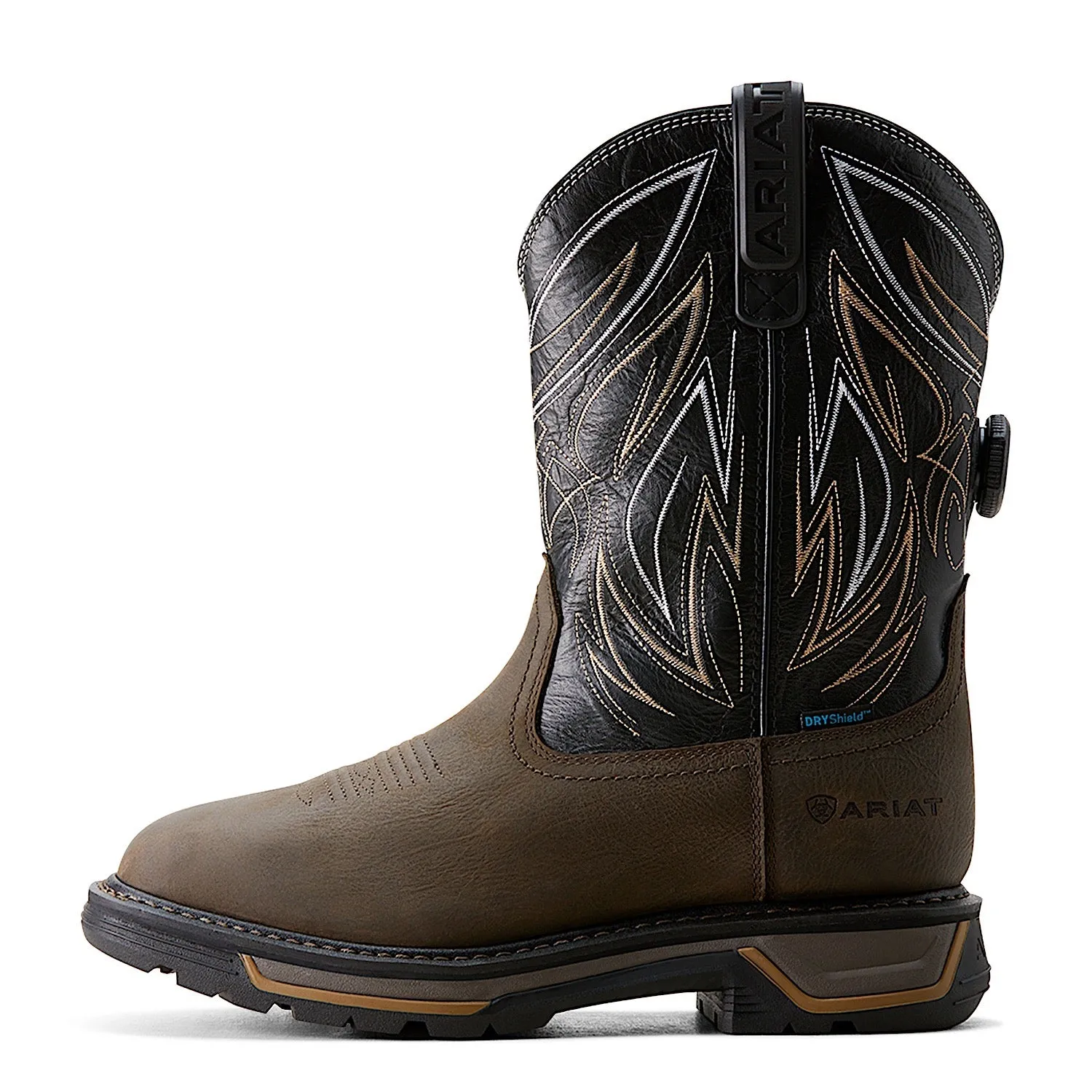 Ariat Men's H20 Big Rig Boa Work Boot - Iron Coffee/Black