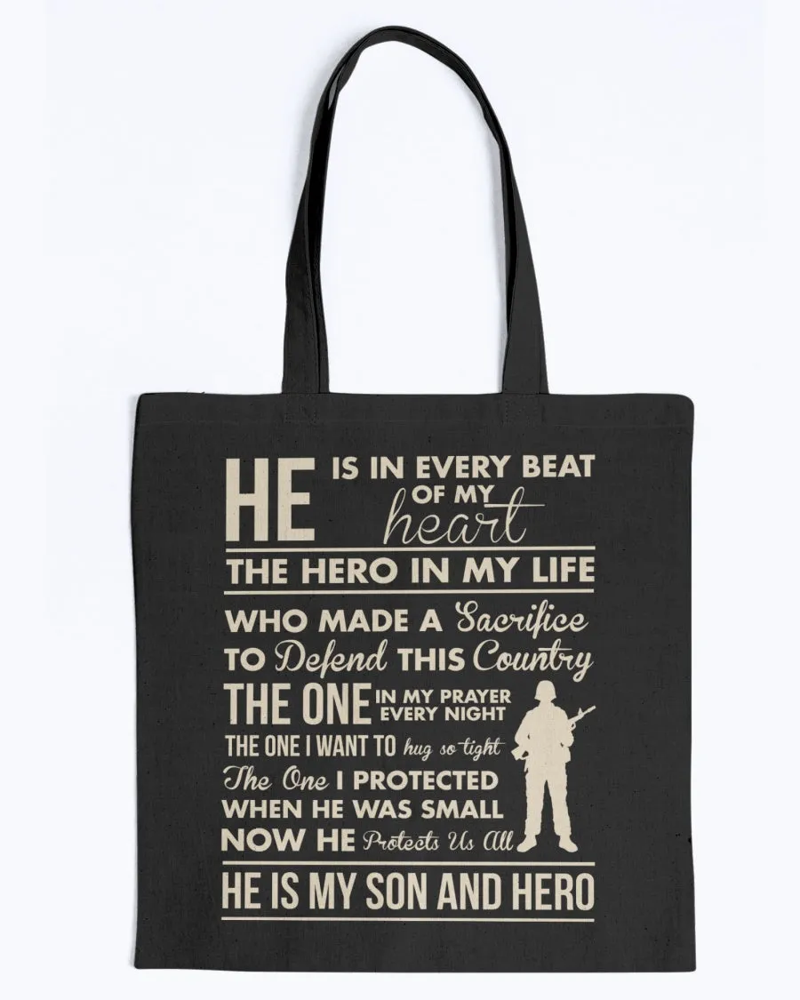 Army Mom Son & Hero Tote Bag