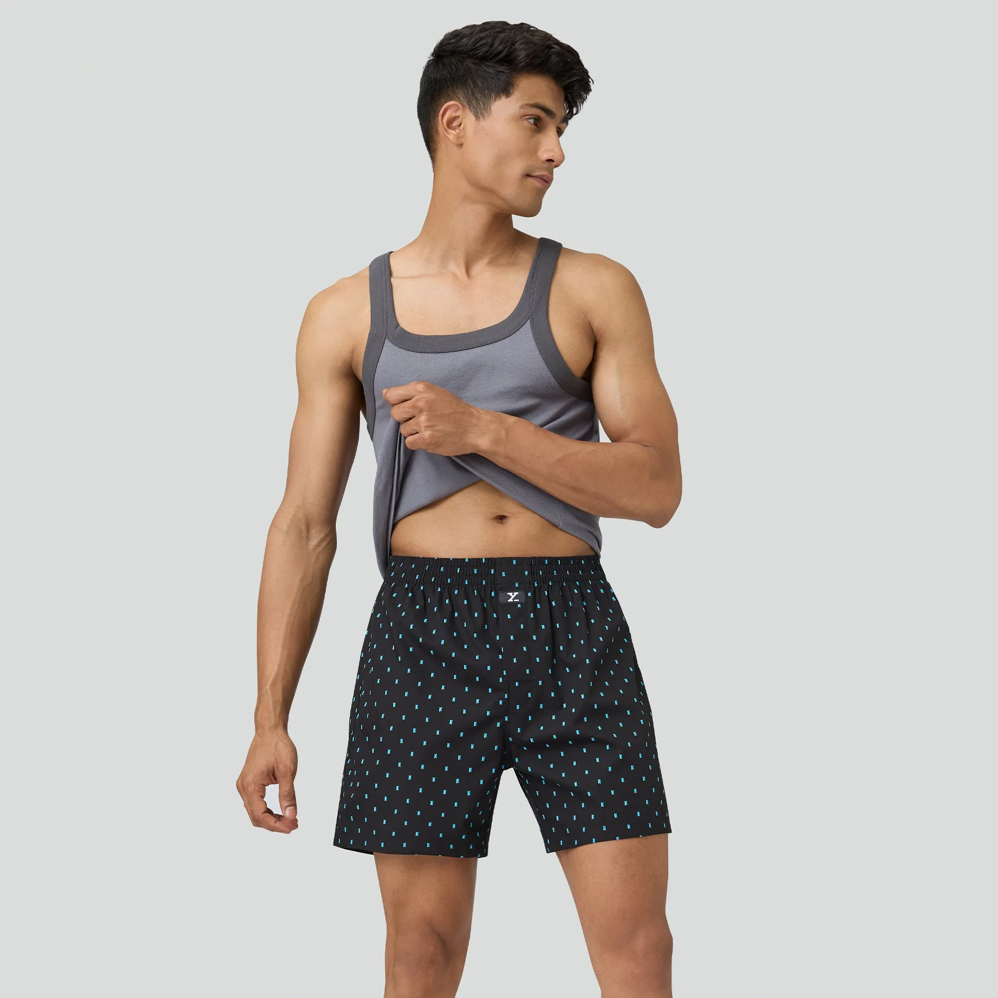 Astor Lounge Inner Boxers Boxy Black