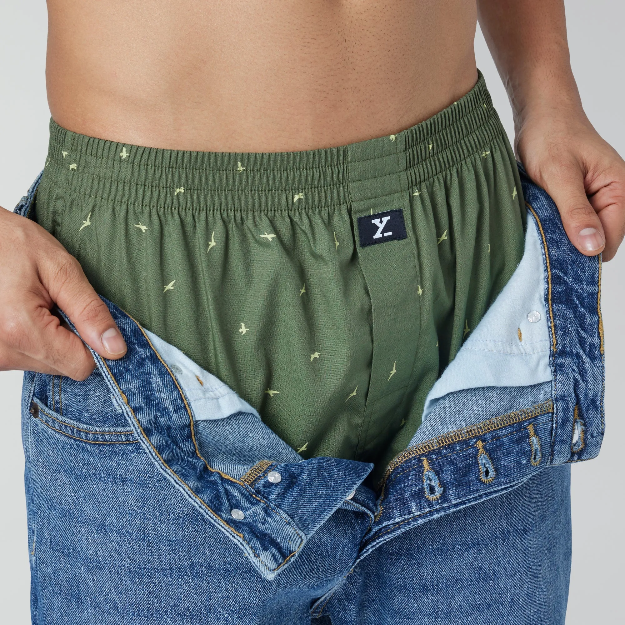 Astor Lounge Inner Boxers Wings Green