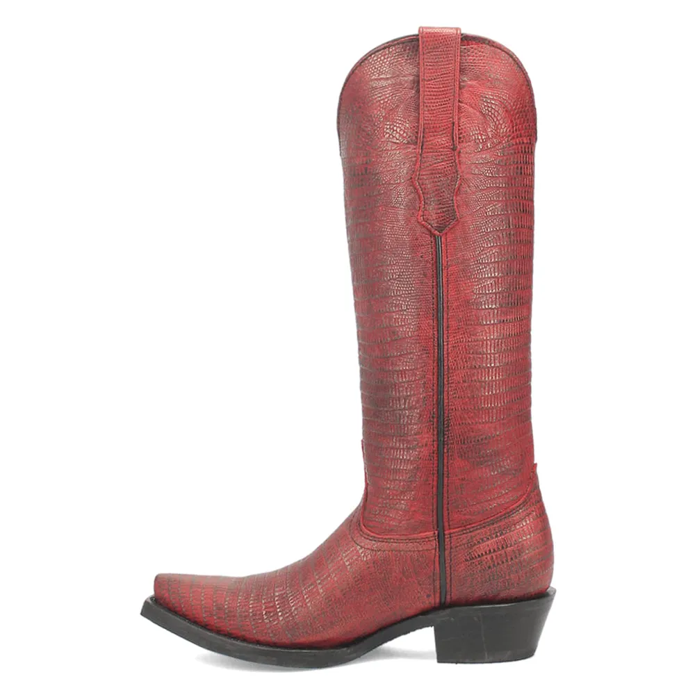 Athena Lizard Print Snip Toe Cowboy Boots