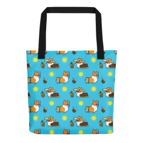 Beach Pawty Corgi Tote Bag