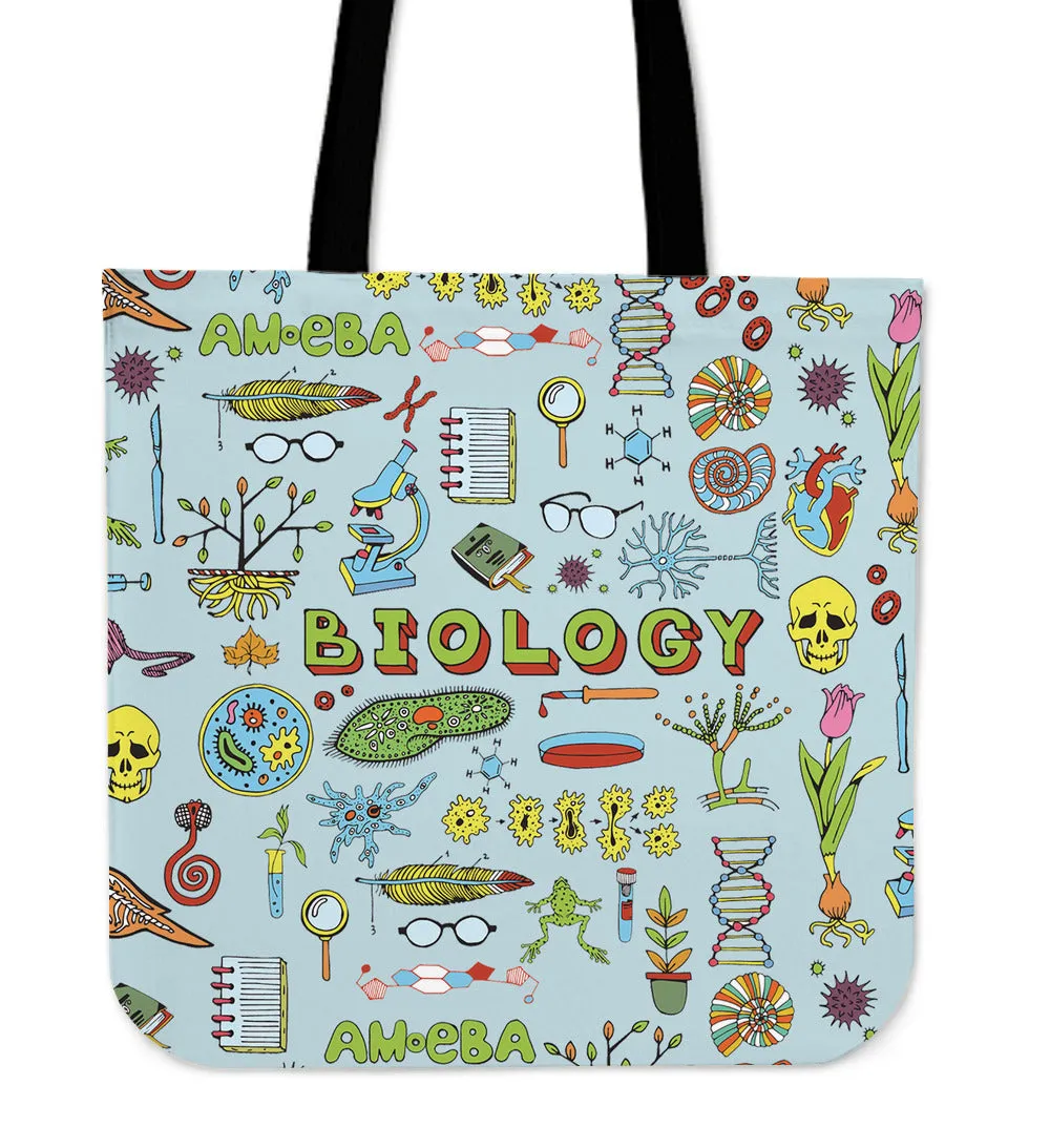 Biology Doodle Linen Tote Bag