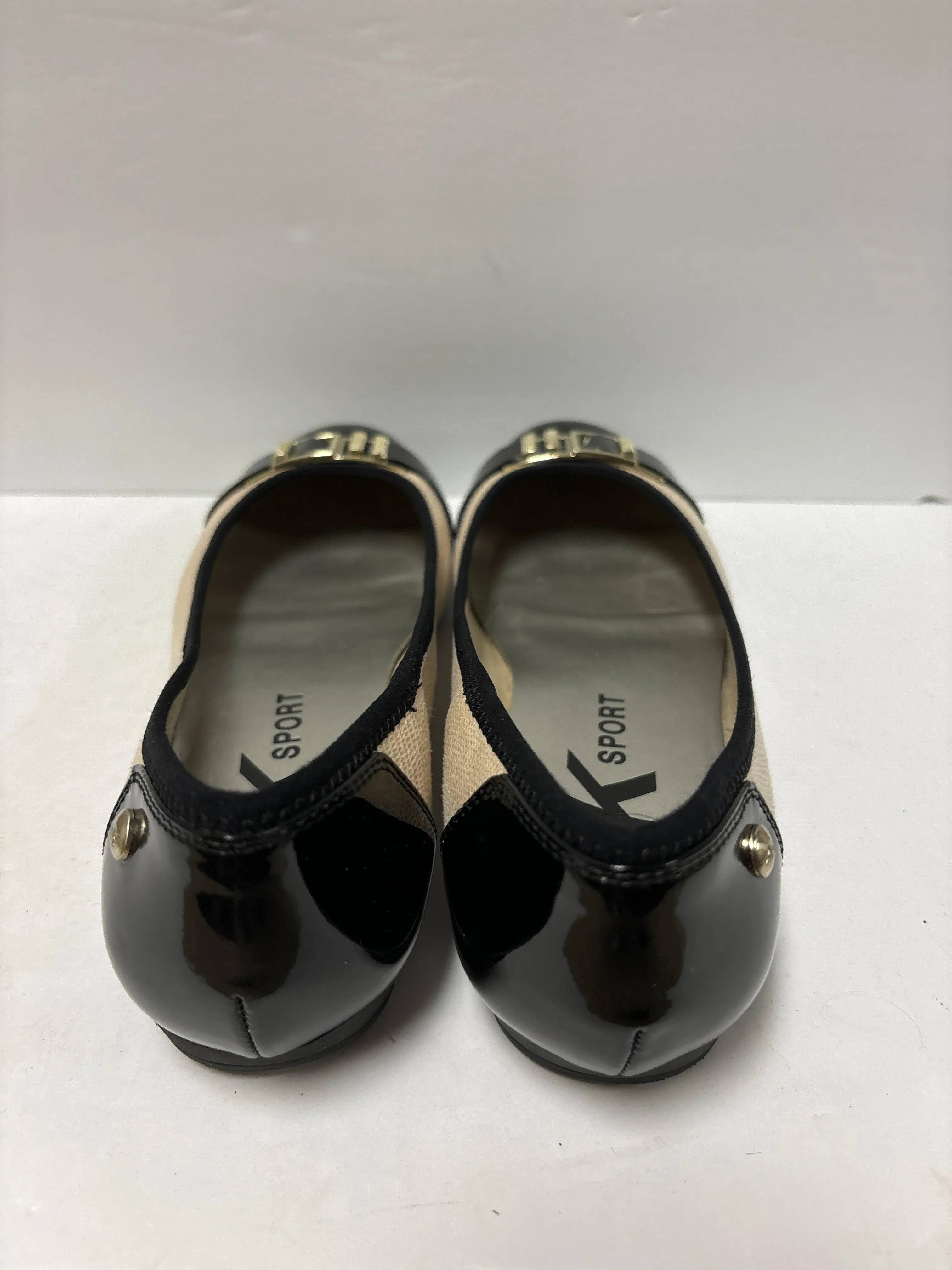 Black & Cream Shoes Flats Anne Klein, Size 7.5