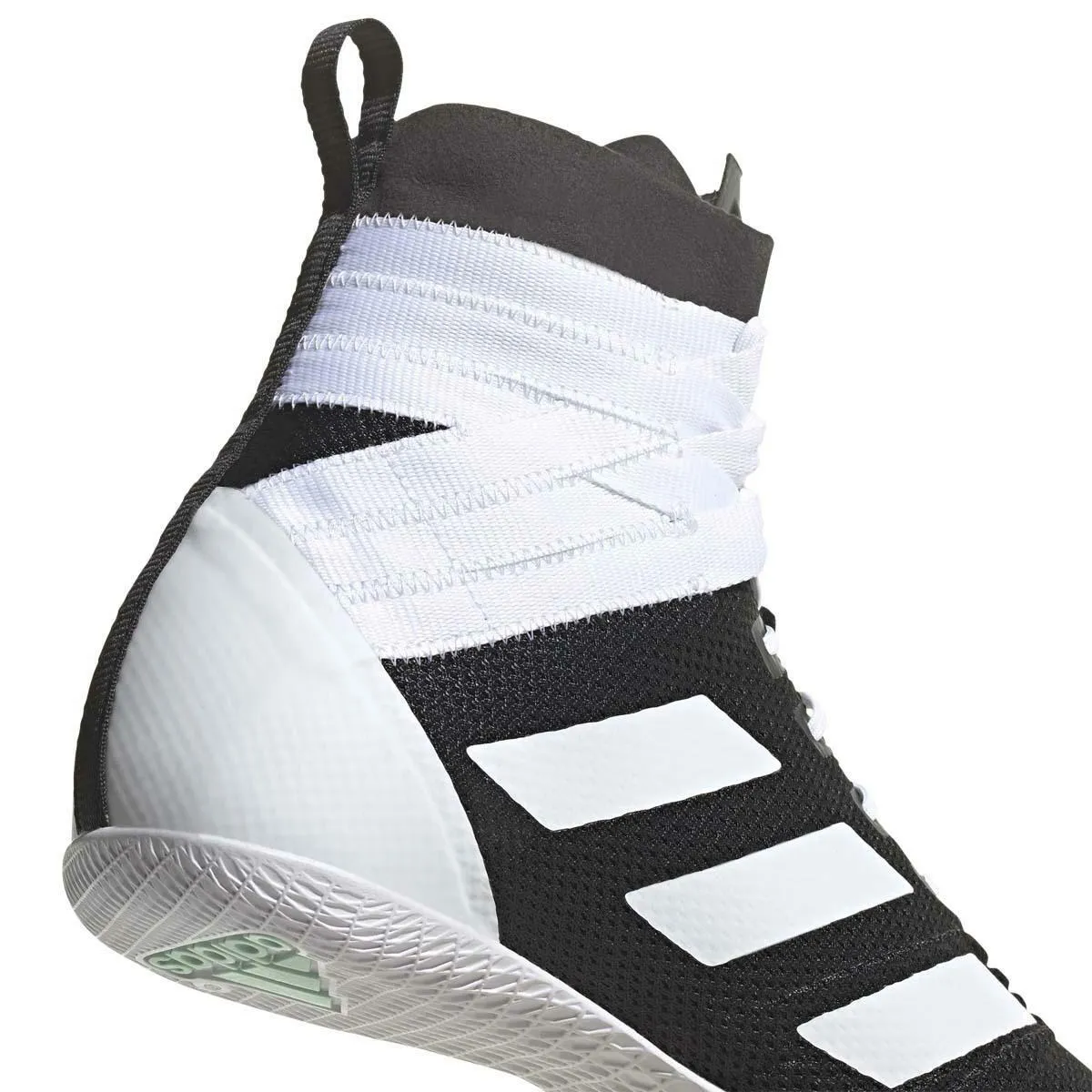 Black-White Adidas Speedex 18 Boxing Boots