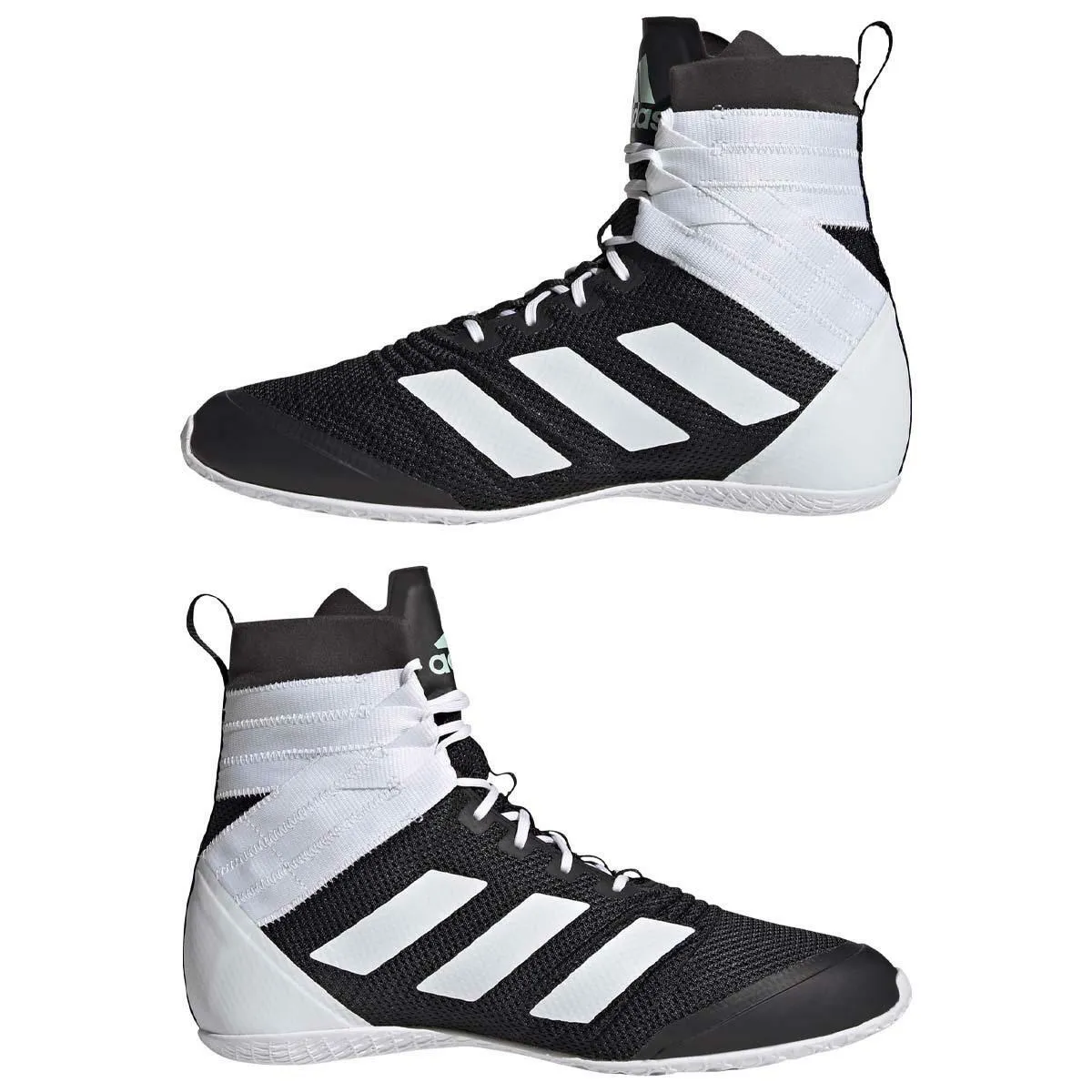 Black-White Adidas Speedex 18 Boxing Boots