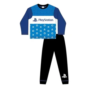 Blue PlayStation Icon Print Gaming Pyjamas