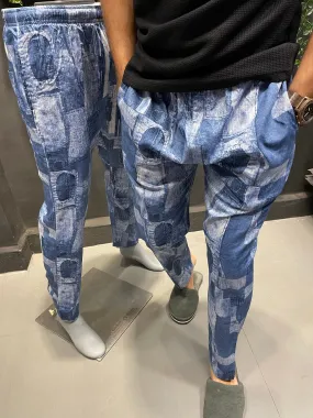 Blue Printed "Lazy" Pyjamas