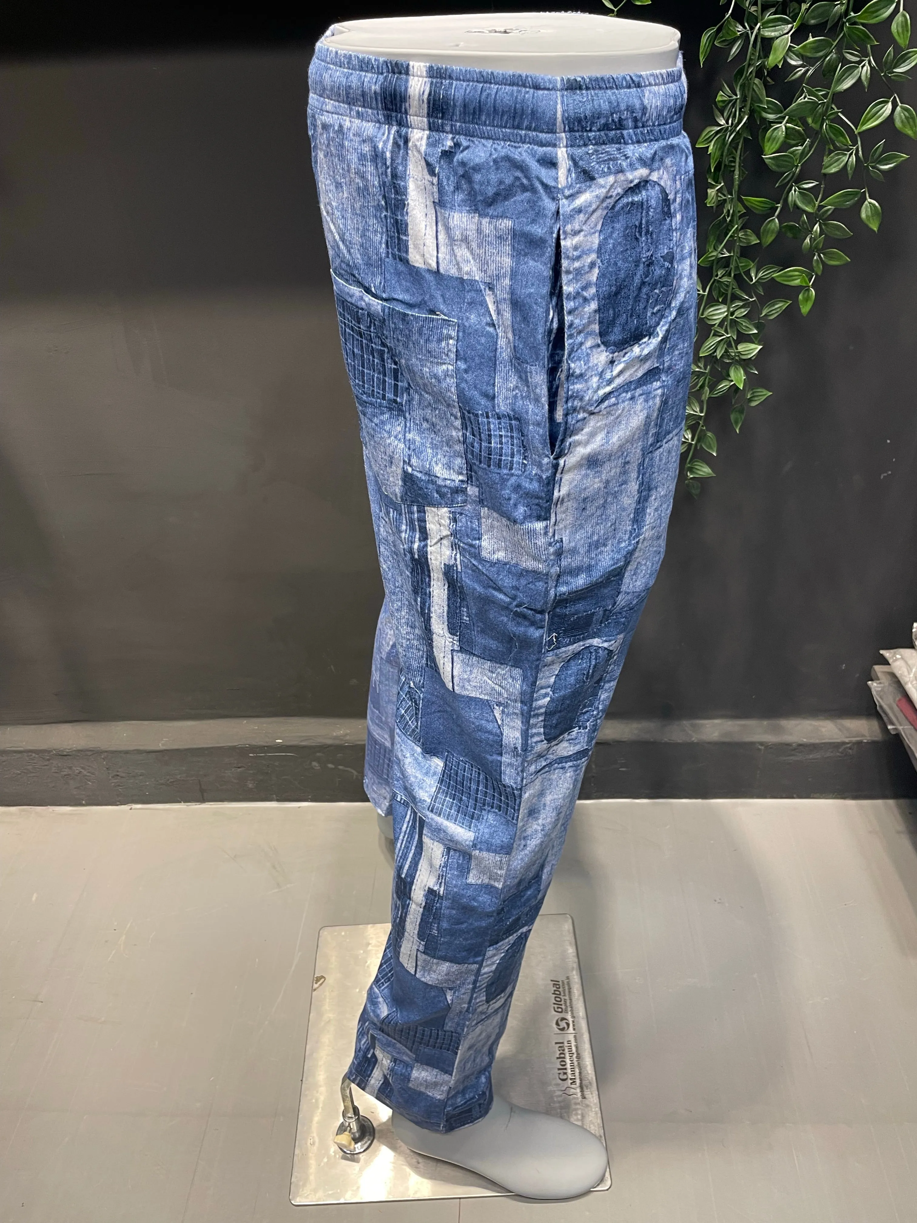 Blue Printed "Lazy" Pyjamas