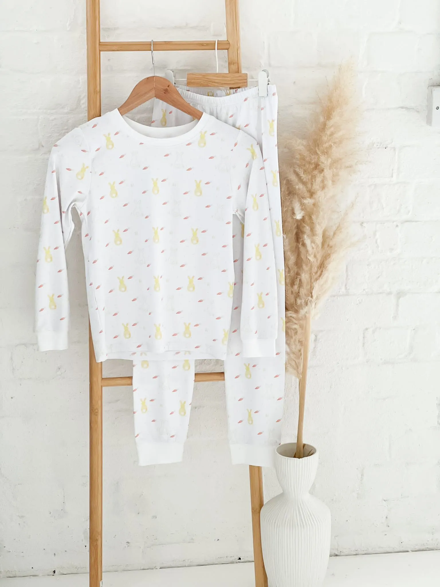 Boys Lemon Bunny Print Pyjamas