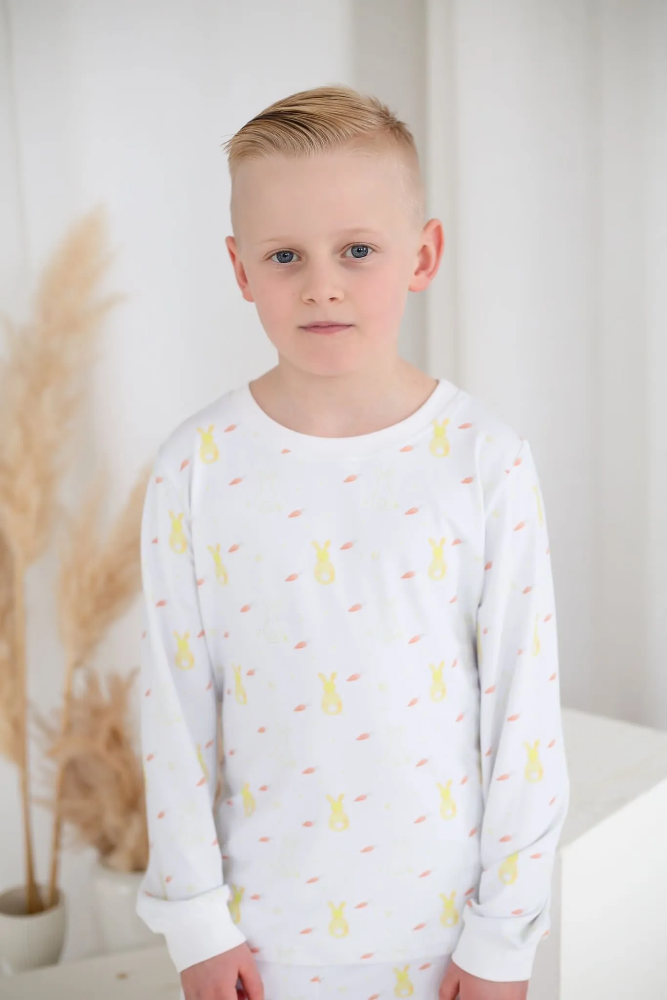 Boys Lemon Bunny Print Pyjamas