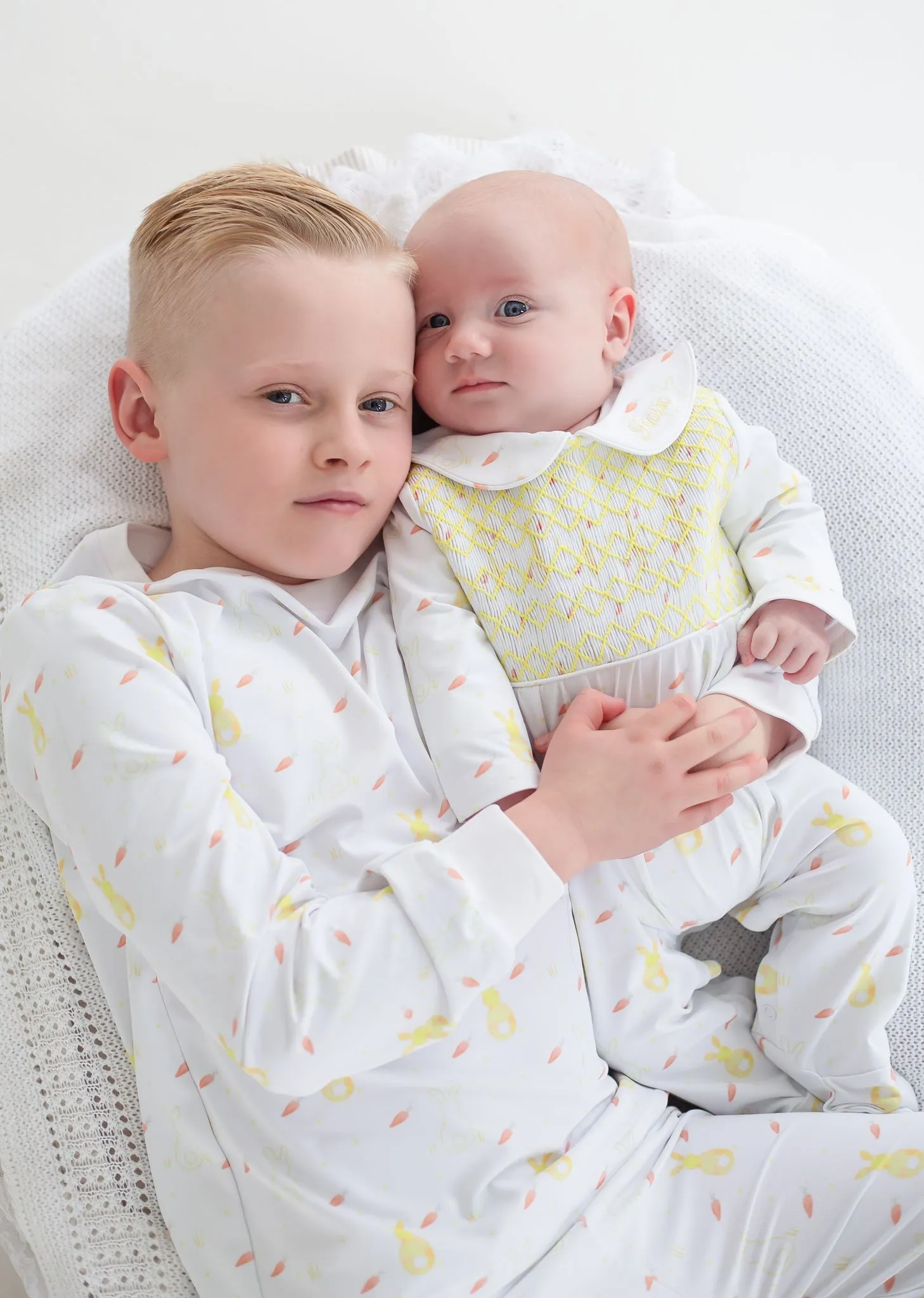 Boys Lemon Bunny Print Pyjamas