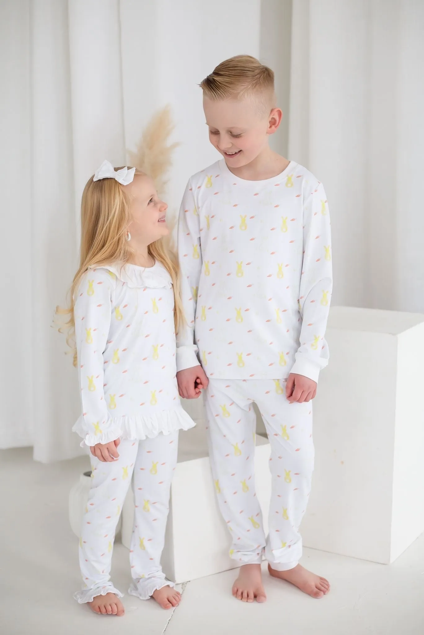 Boys Lemon Bunny Print Pyjamas