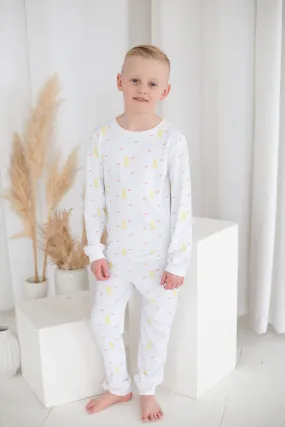 Boys Lemon Bunny Print Pyjamas