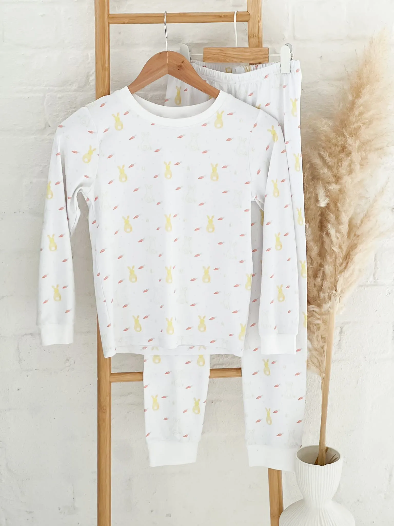 Boys Lemon Bunny Print Pyjamas