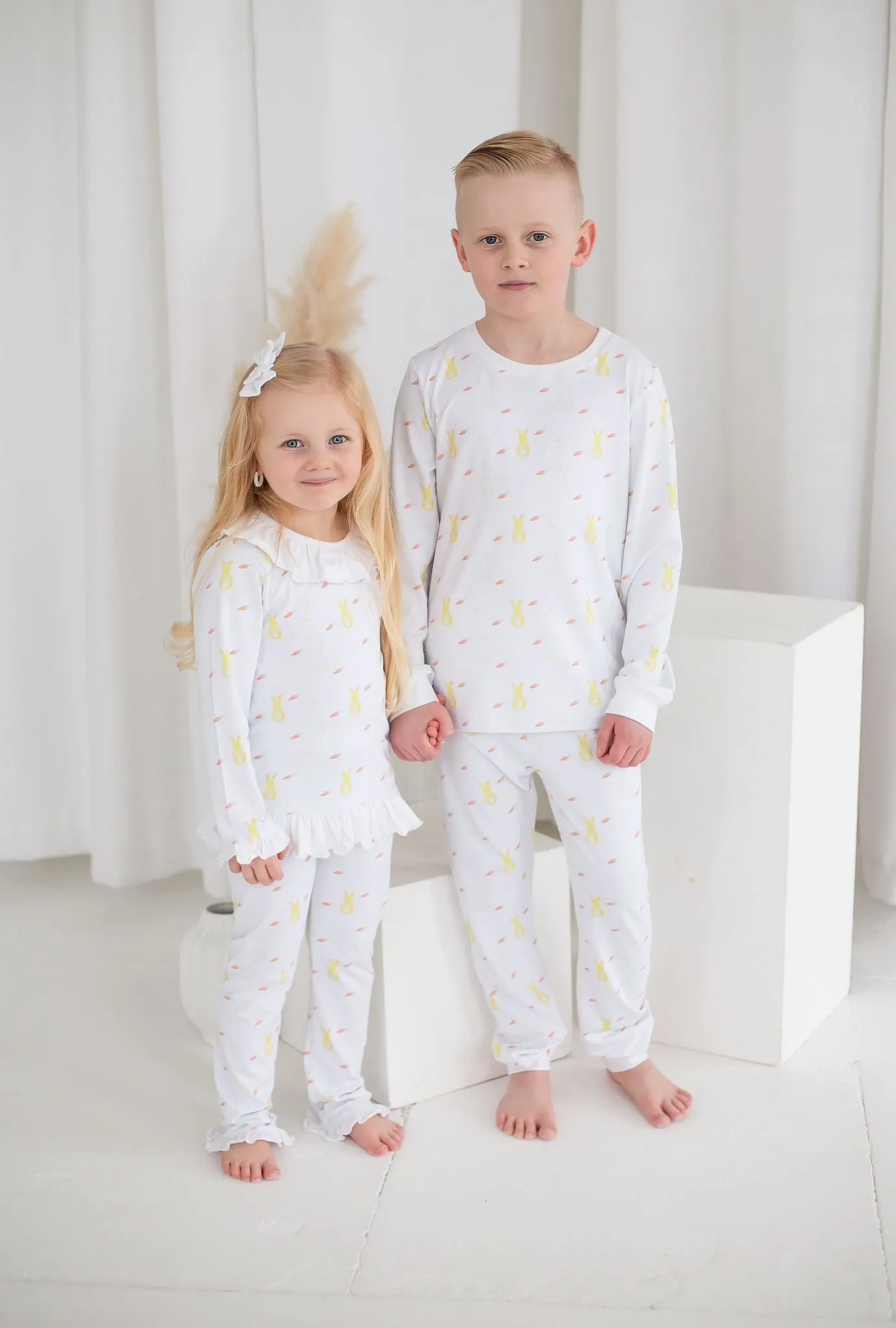 Boys Lemon Bunny Print Pyjamas