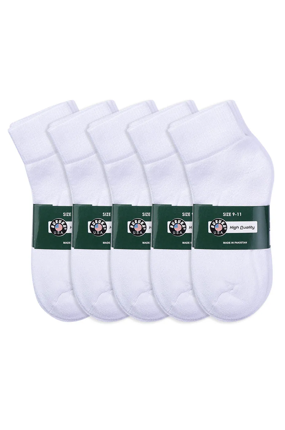 BURUKA QUARTER SPORTS SOCKS (BK285_WHITE)