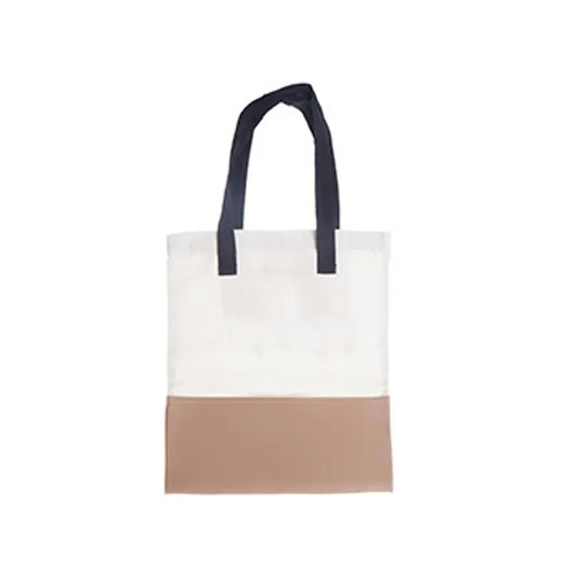 Canvas And Leather Tote Bag