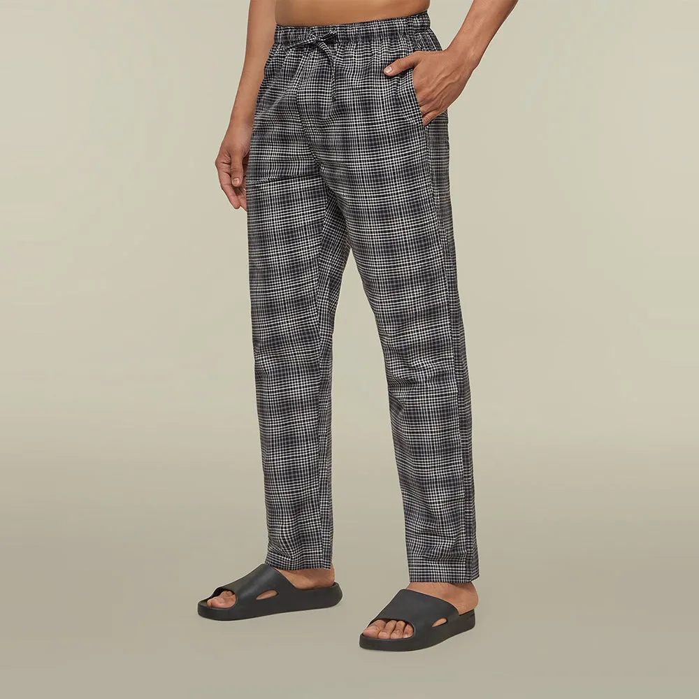 Checkmate Combed Cotton Pyjamas Smoke Grey