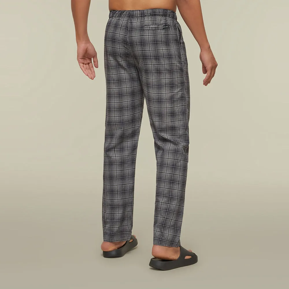 Checkmate Combed Cotton Pyjamas Smoke Grey