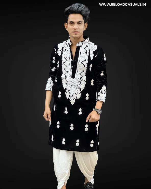 Circle Flower Heavy Designer Work Kurta