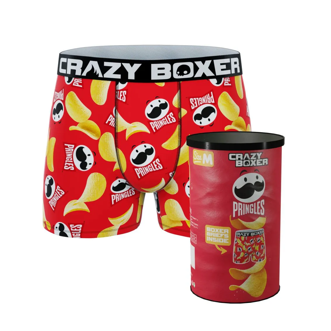 CRAZYBOXER Pringles Classic Chips Men's Boxers Briefs (Creative Packaging)