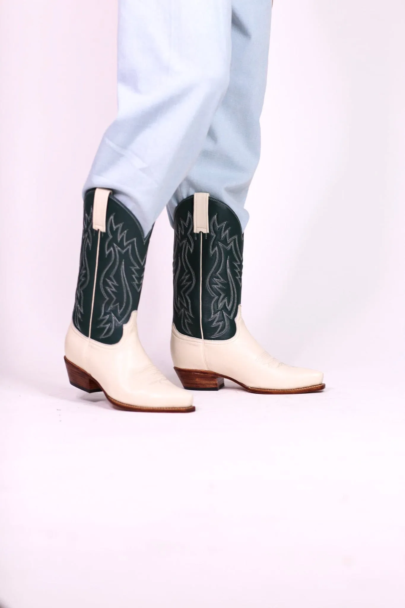 CREAM GREEN BOOTS MARJON