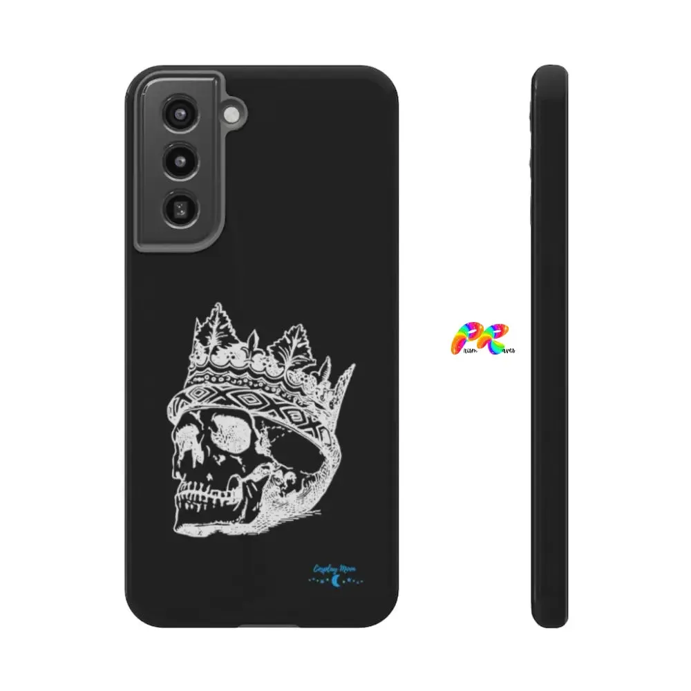 Crowned Skull Impact-Resistant iPhone Cases, Black