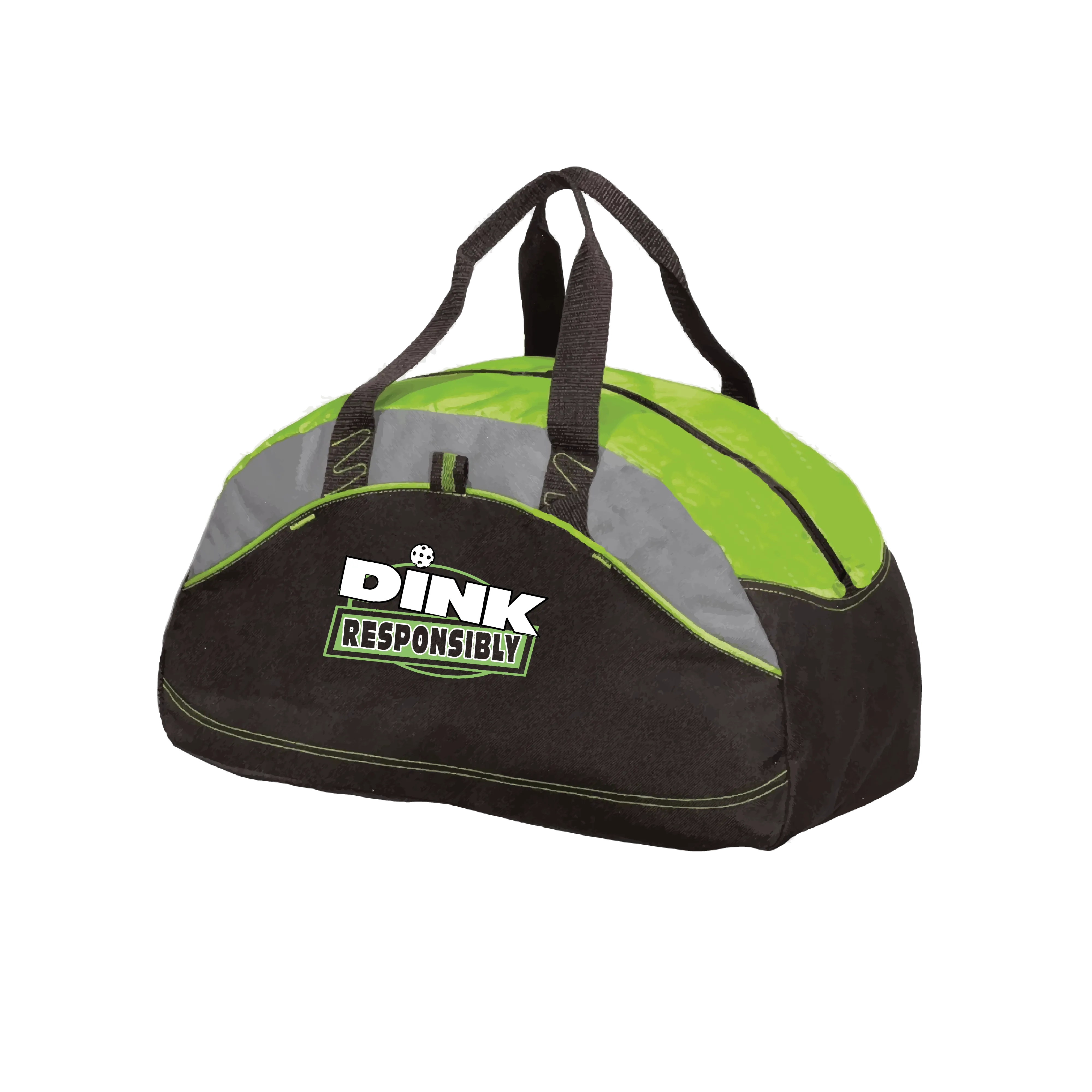 Dink Responsibly | Pickleball Sports Duffel | Medium Size Court Bag