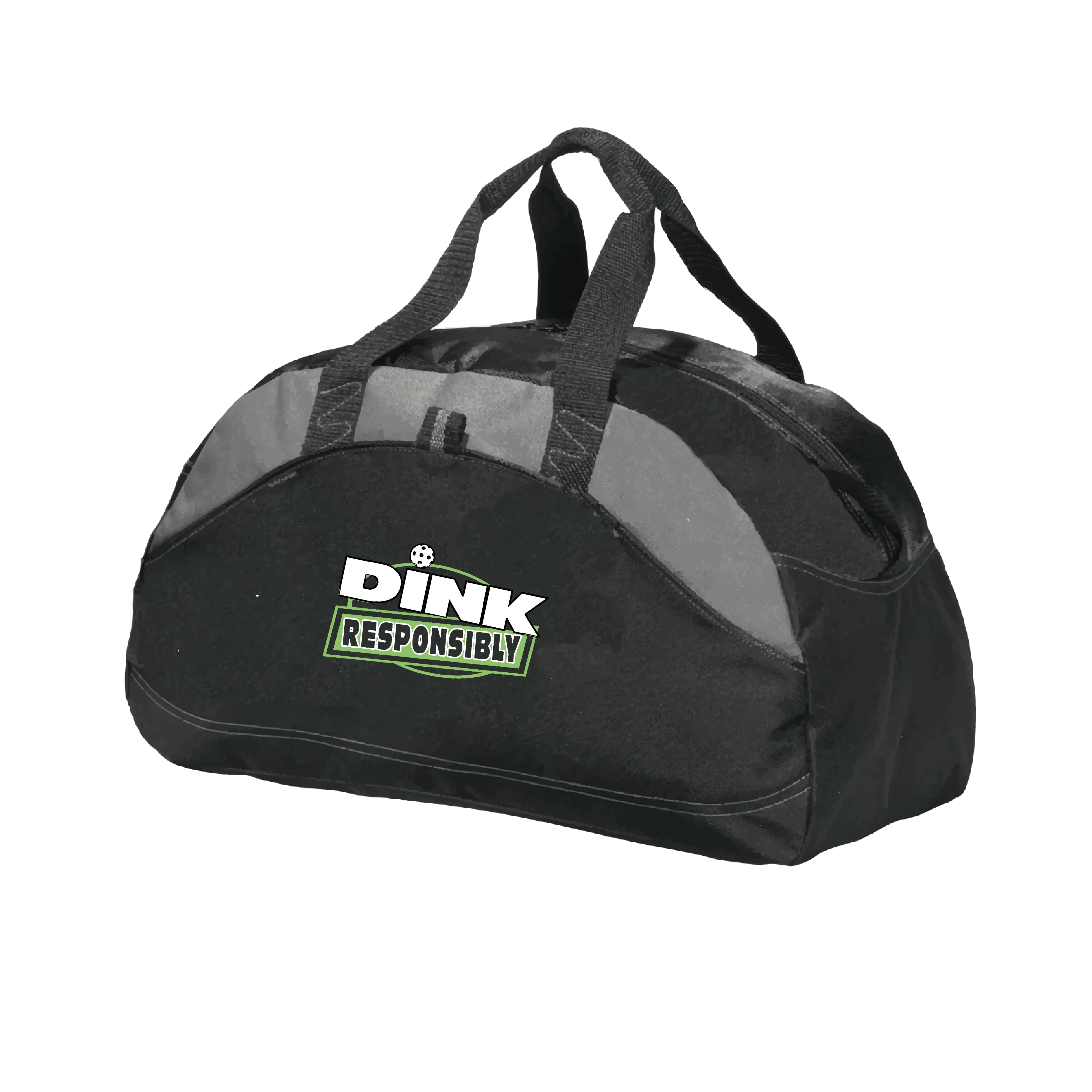 Dink Responsibly | Pickleball Sports Duffel | Medium Size Court Bag