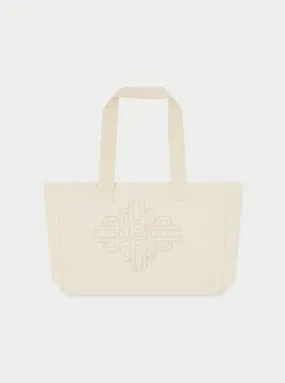 EMBLEM TOTE BAG - OFF WHITE