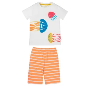 Frugi Porthleven Pyjamas - Soft White / Jellyfish