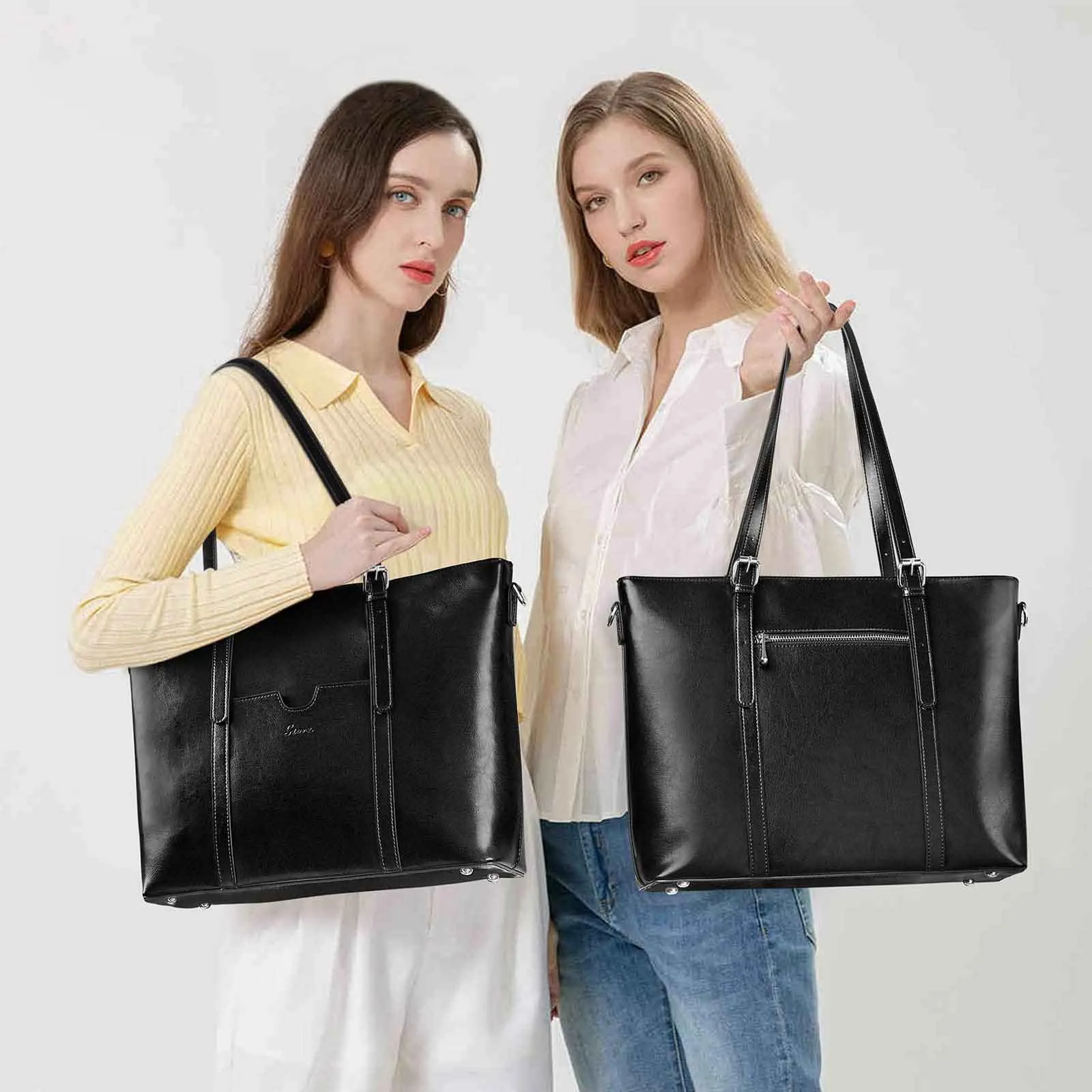 Genuine Leather Laptop Tote Bag