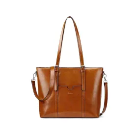 Genuine Leather Laptop Tote Bag