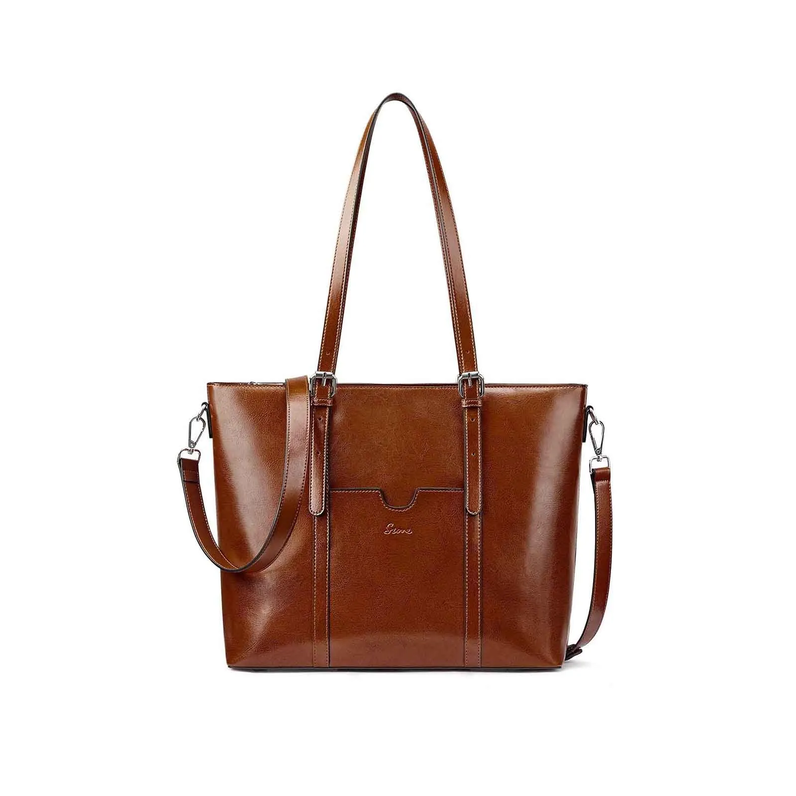 Genuine Leather Laptop Tote Bag