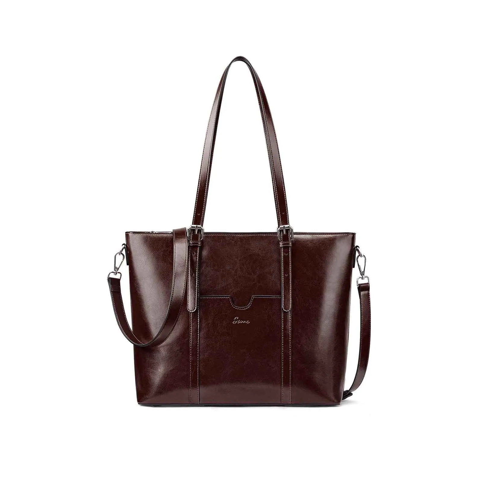 Genuine Leather Laptop Tote Bag