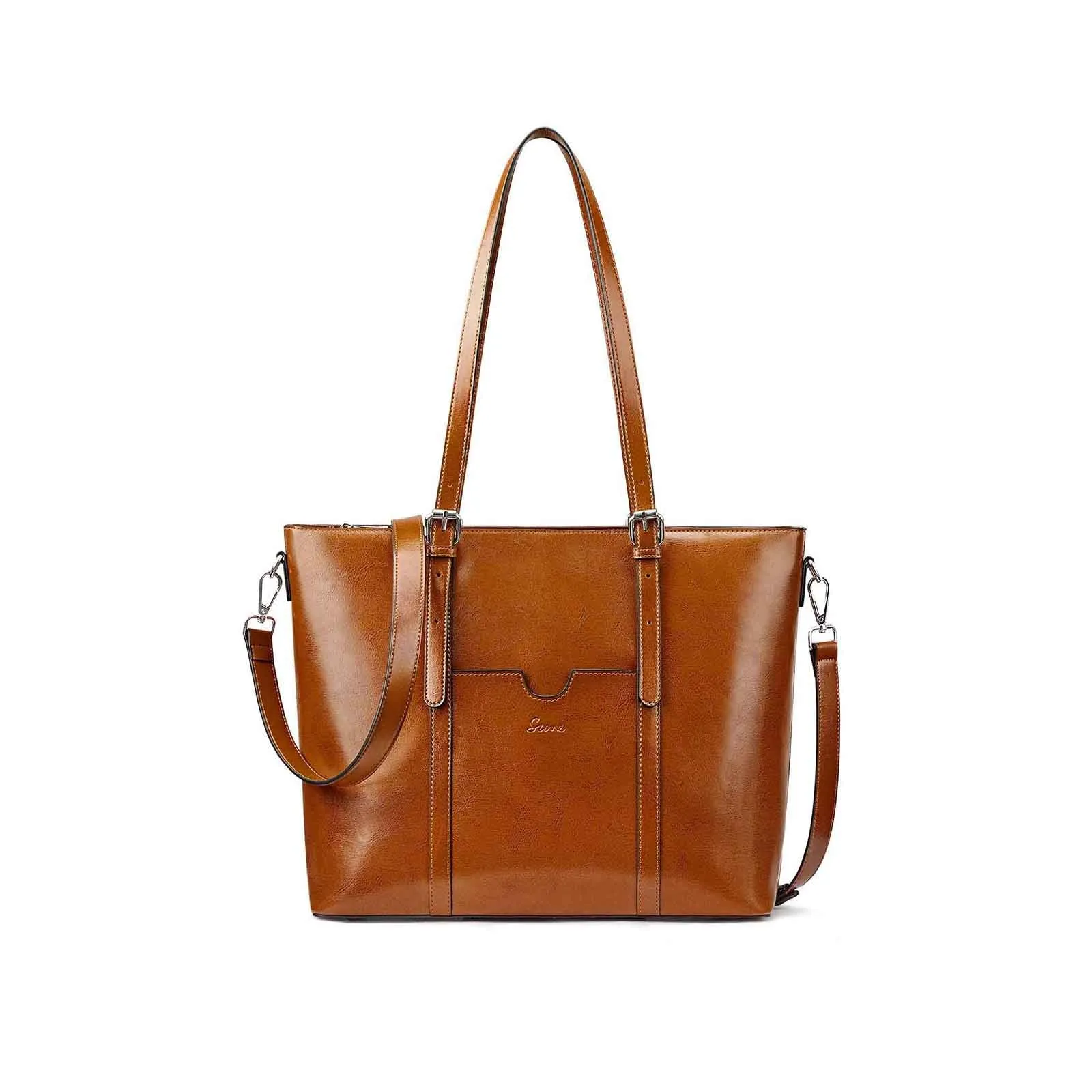 Genuine Leather Laptop Tote Bag