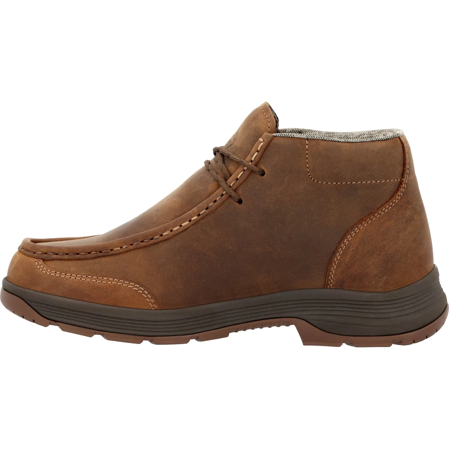 Georgia Mens Athens Superlyte WP Wallabe Brown Leather Work Boots