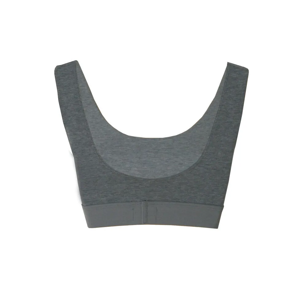 Grey organic bamboo sports bra